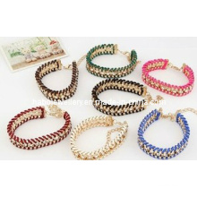 Fashion Jewelry/Colourful Braided with Ropes Chains Bracelet (XBL12917)